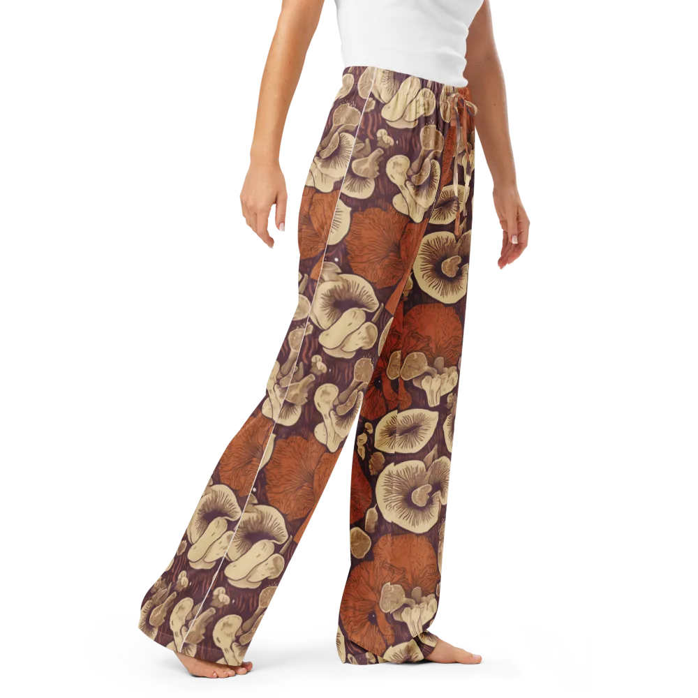 Mushroom Nocturne on Women's Pajama Pants — Right Front