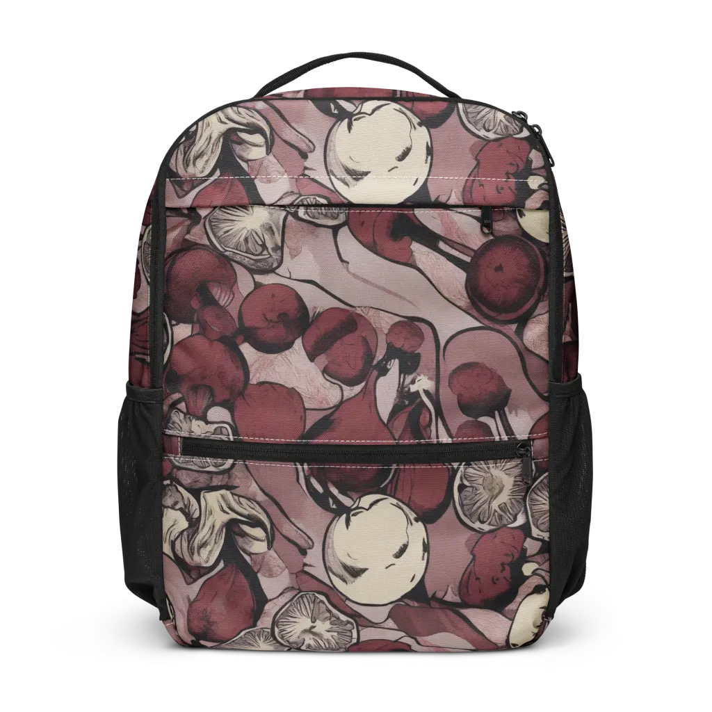 Pomegranate Nocturne on Utility Backpack — Front