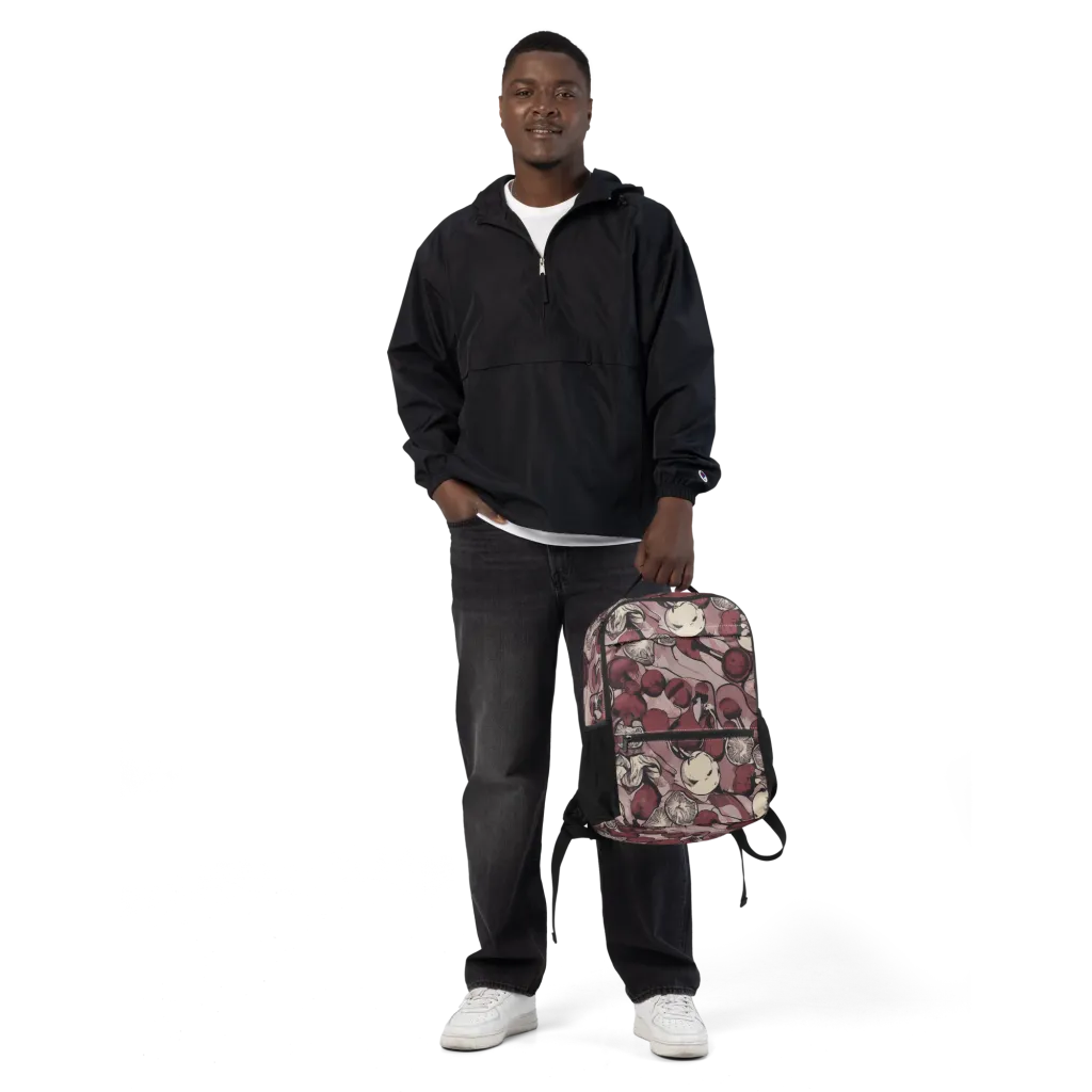 Pomegranate Nocturne on Utility Backpack — Front
