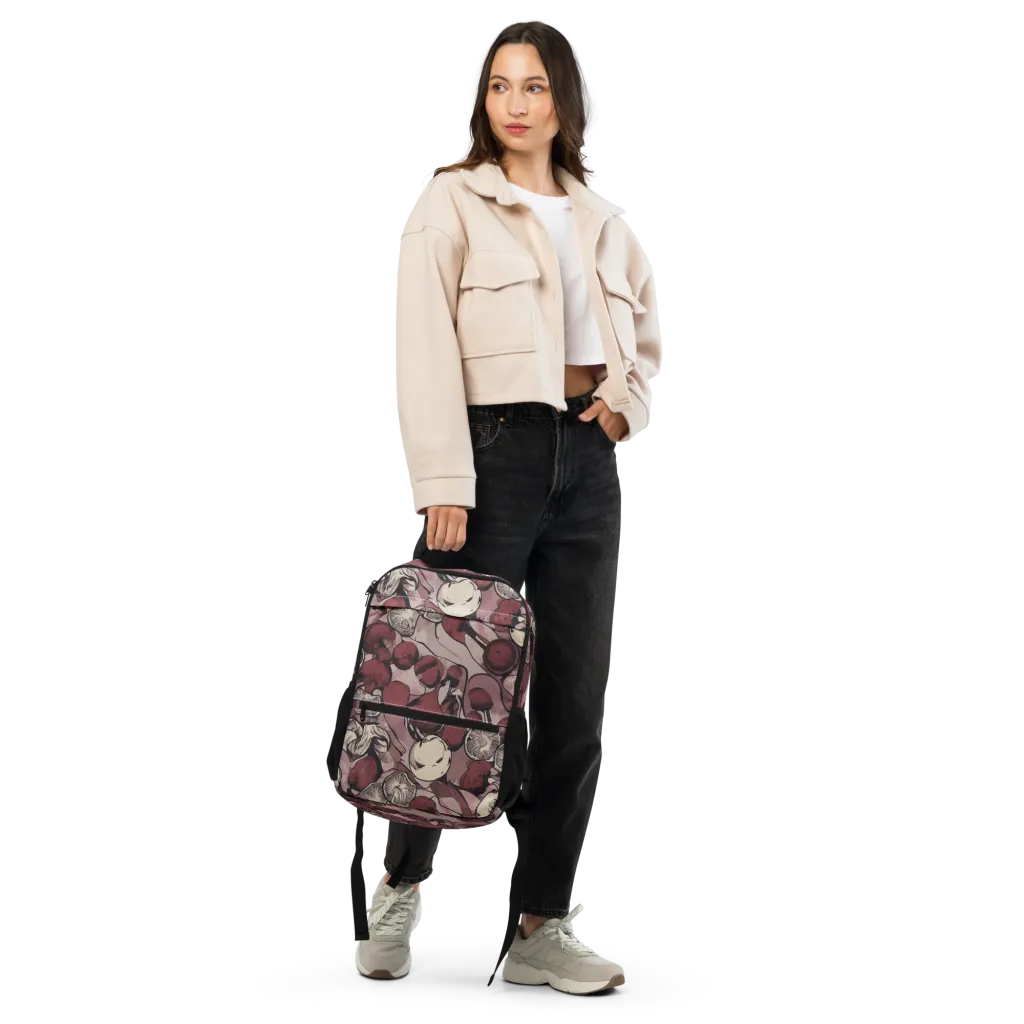 Pomegranate Nocturne on Utility Backpack — Front