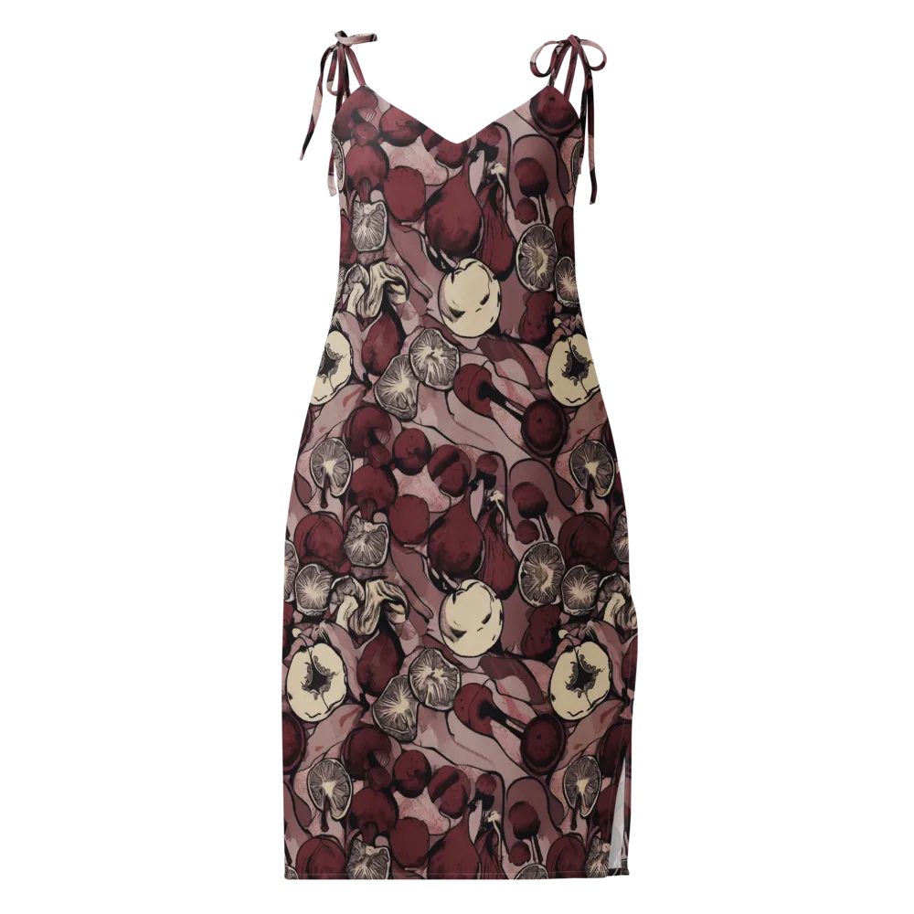 Pomegranate Nocturne on Slip Dress — Front