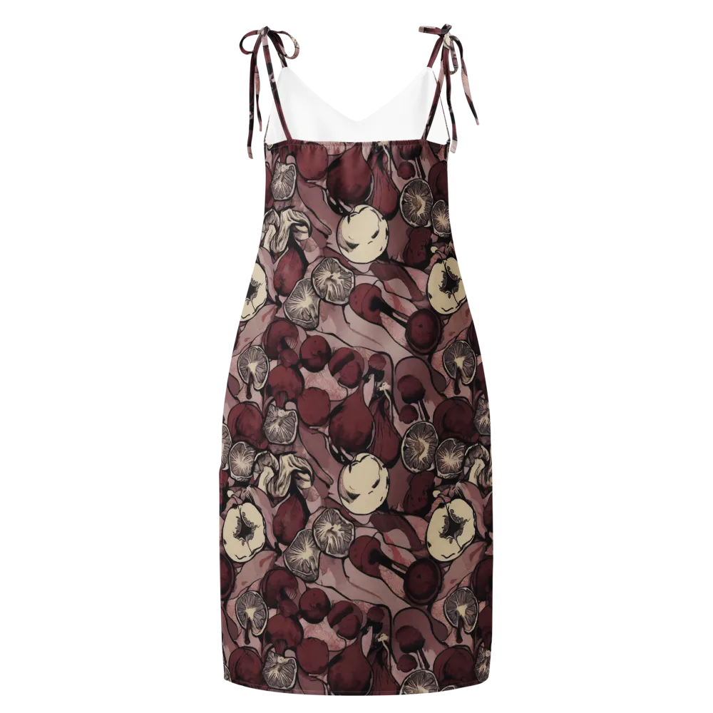 Pomegranate Nocturne on Slip Dress — Back