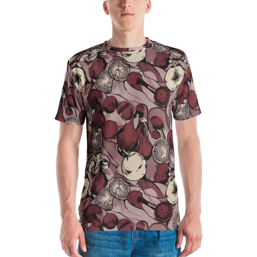 Pomegranate Nocturne on Men's Crew Neck T-Shirt — Front