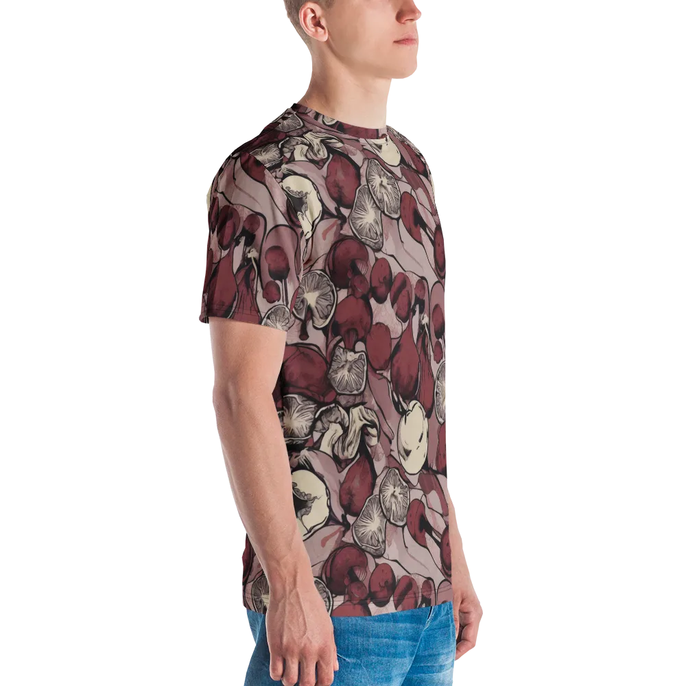 Pomegranate Nocturne on Men's Crew Neck T-Shirt — Right