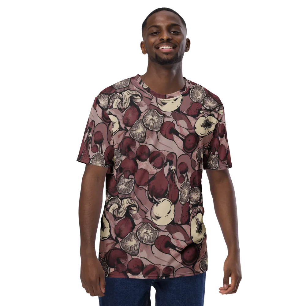 Pomegranate Nocturne on Men's Crew Neck T-Shirt — Front