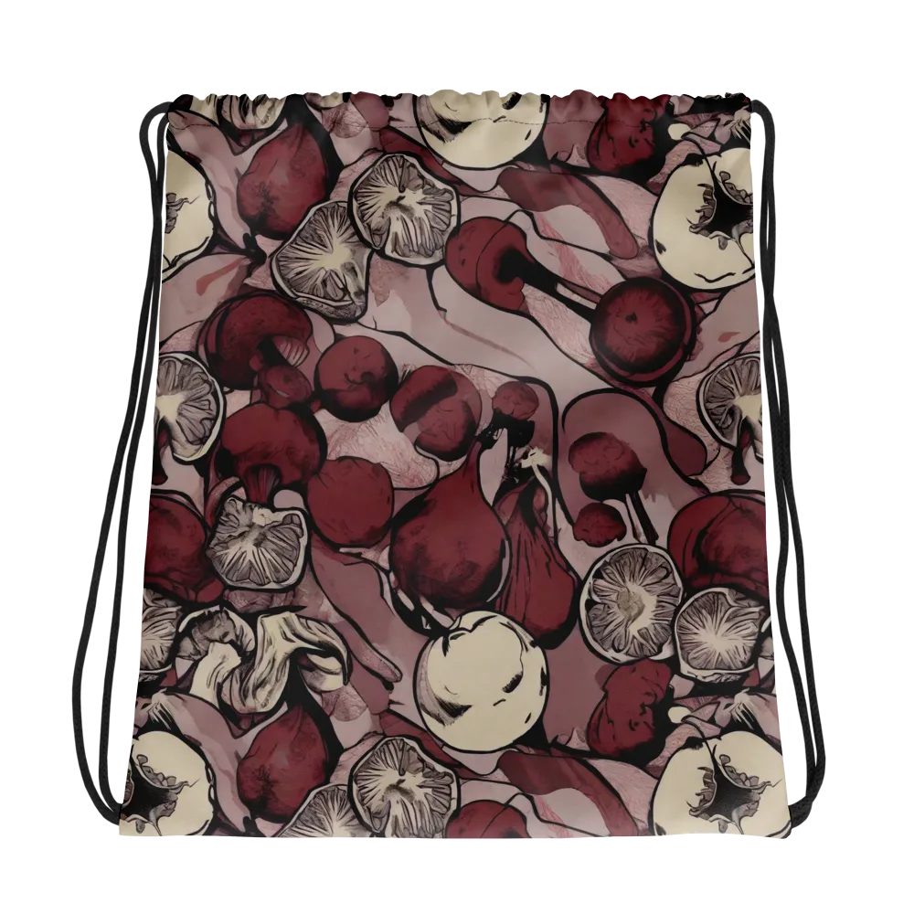 Pomegranate Nocturne on Drawstring Bag — Photo