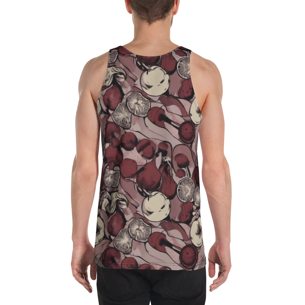 Pomegranate Nocturne on Men's Tank Top — Back