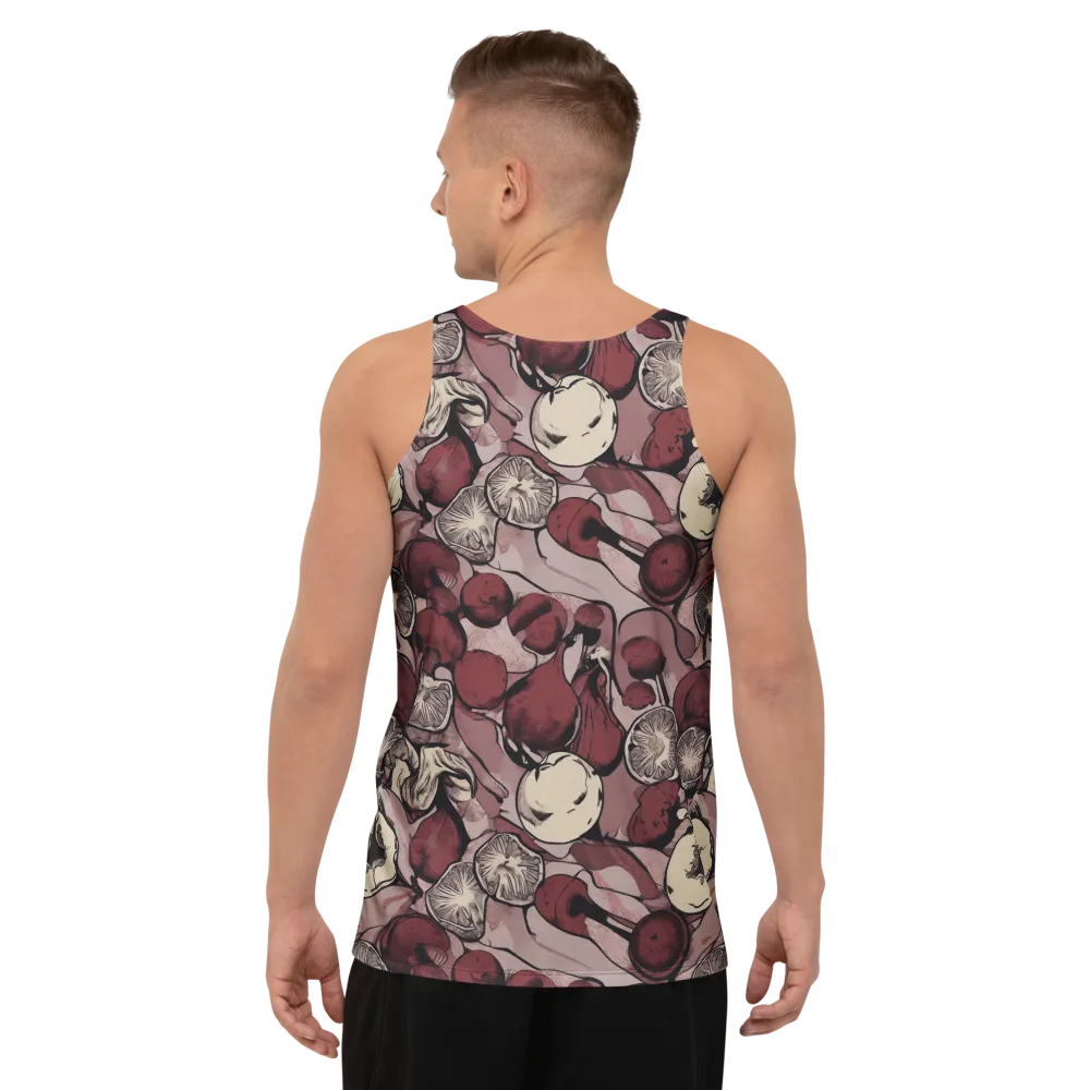 Pomegranate Nocturne on Men's Tank Top — Back