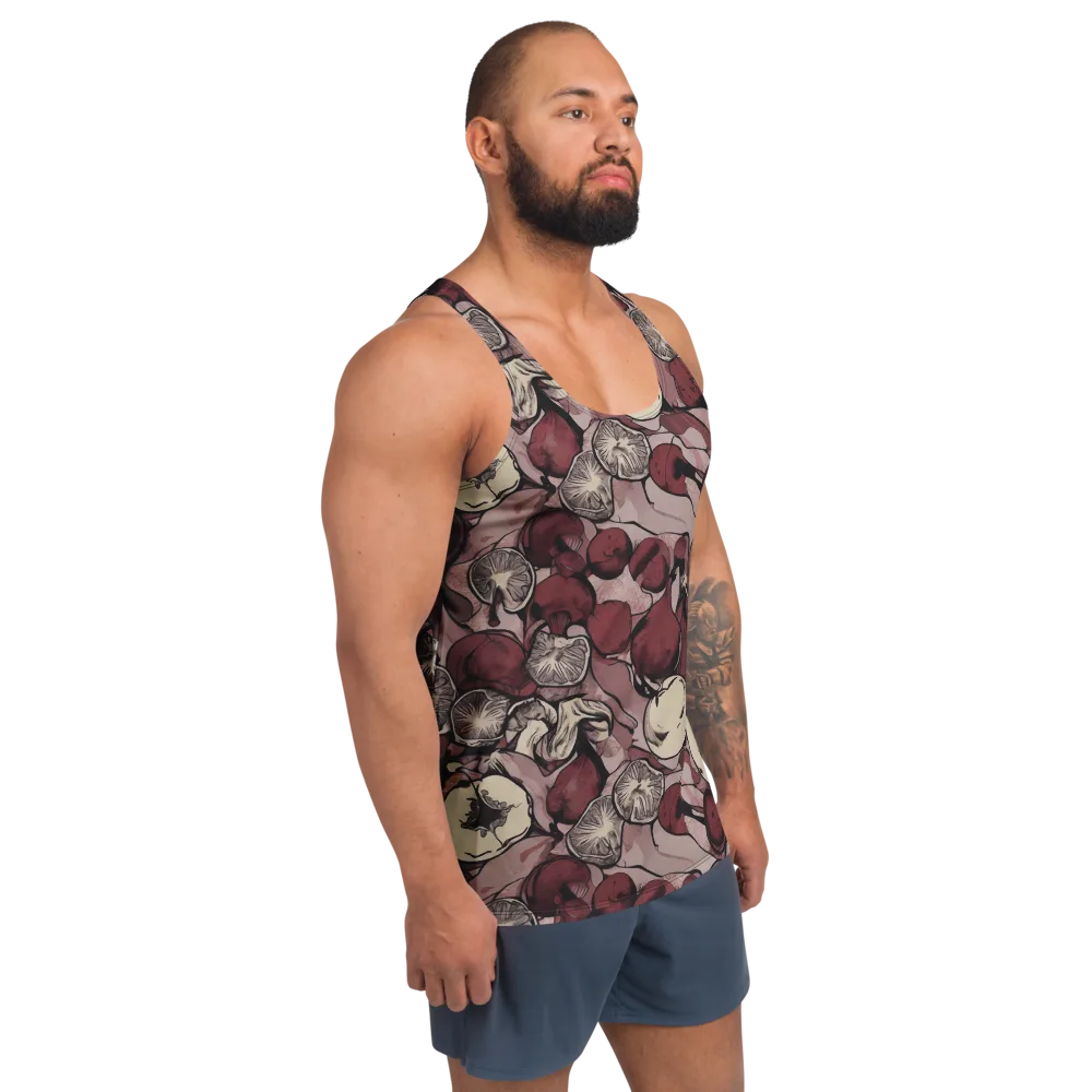 Pomegranate Nocturne on Men's Tank Top — Right Front