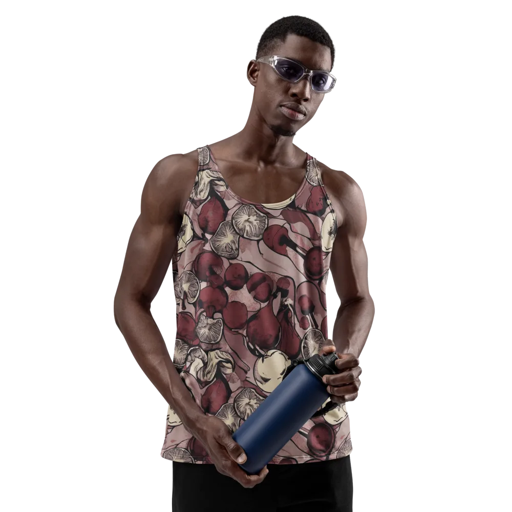 Pomegranate Nocturne on Men's Tank Top — Front