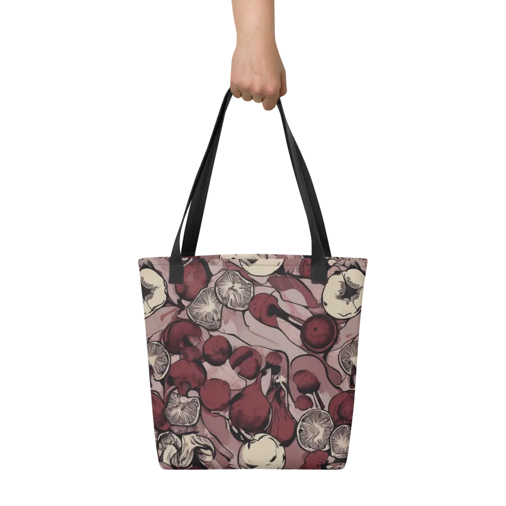 Pomegranate Nocturne on Tote Bag — Front