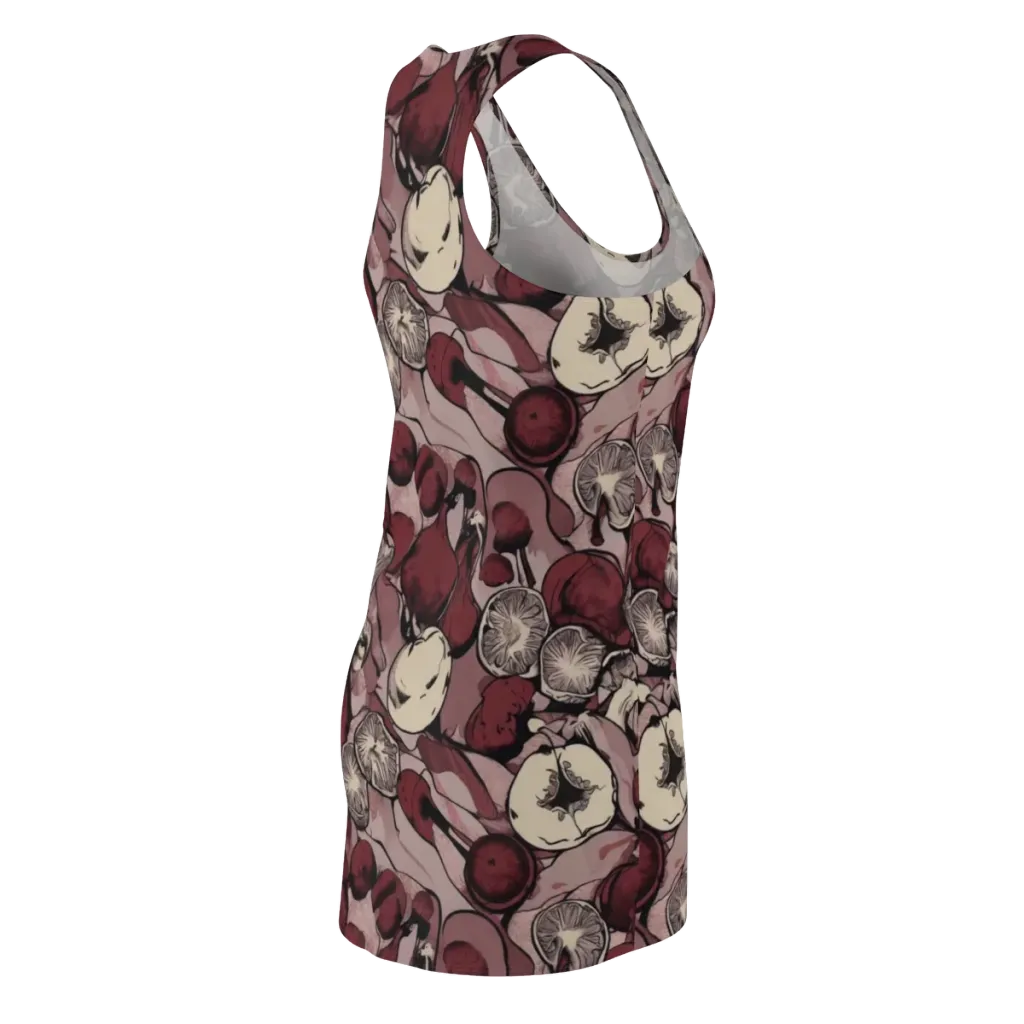 Pomegranate Nocturne on Racerback Dress — Back Side