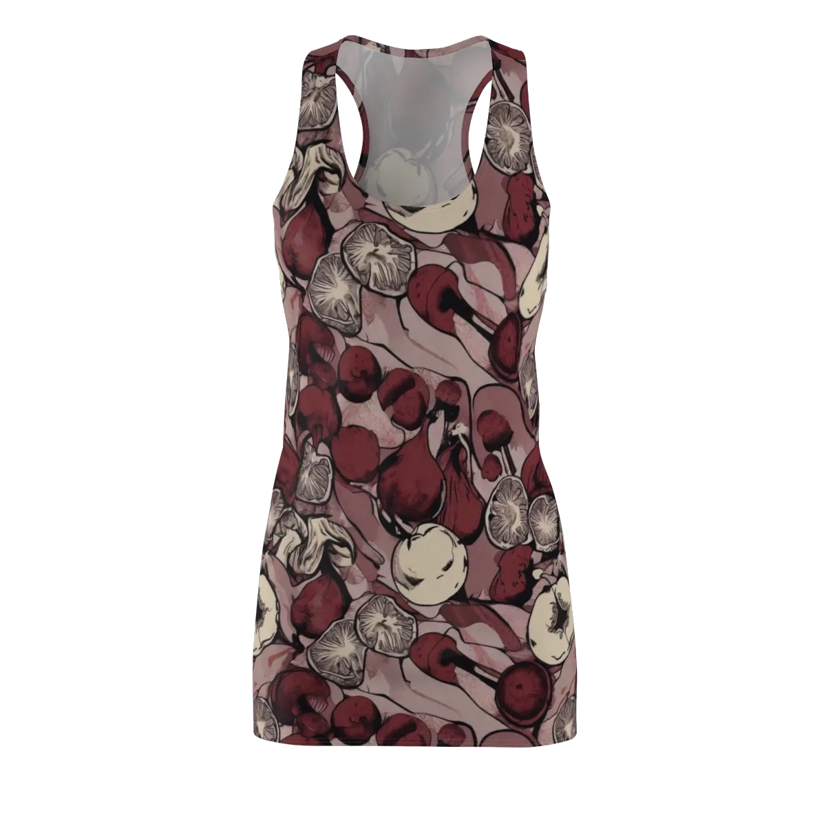 Pomegranate Nocturne on Racerback Dress — Front