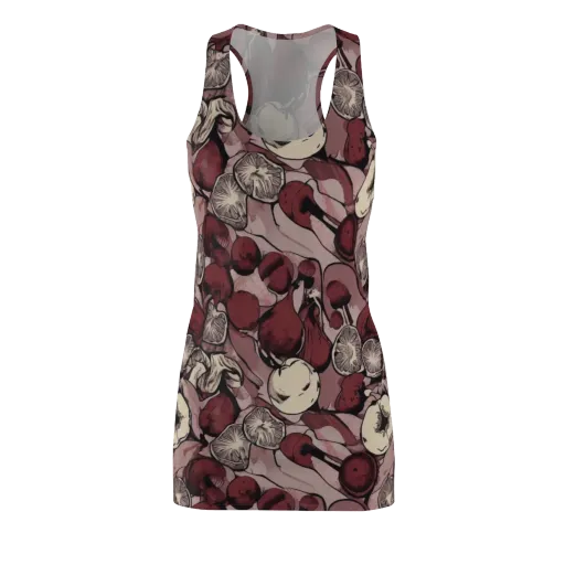 Pomegranate Nocturne on a Racerback Dress