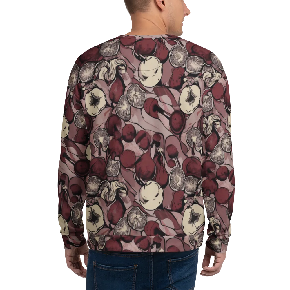 Pomegranate Nocturne on Sweatshirt — Back
