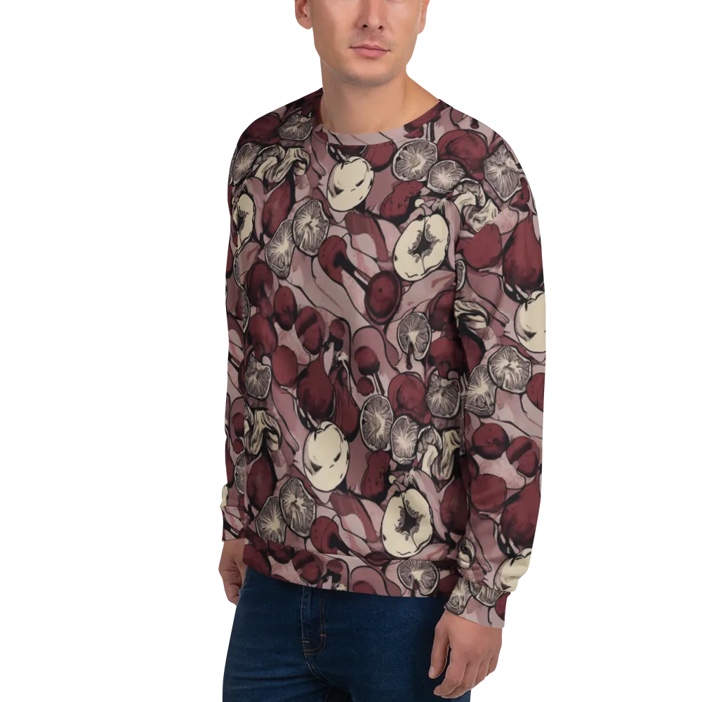 Pomegranate Nocturne on Sweatshirt — Left Front