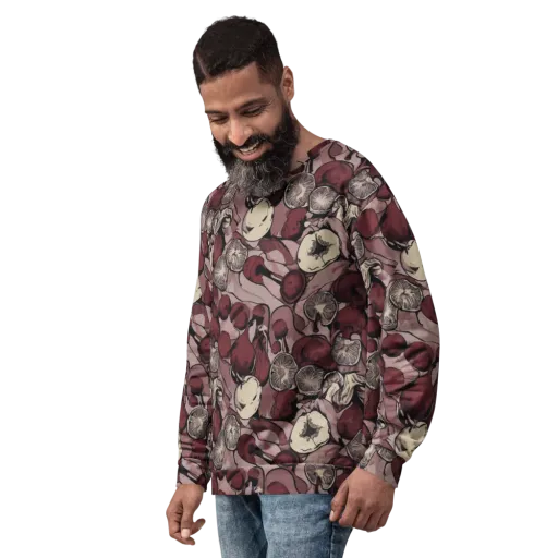 Pomegranate Nocturne on a Sweatshirt