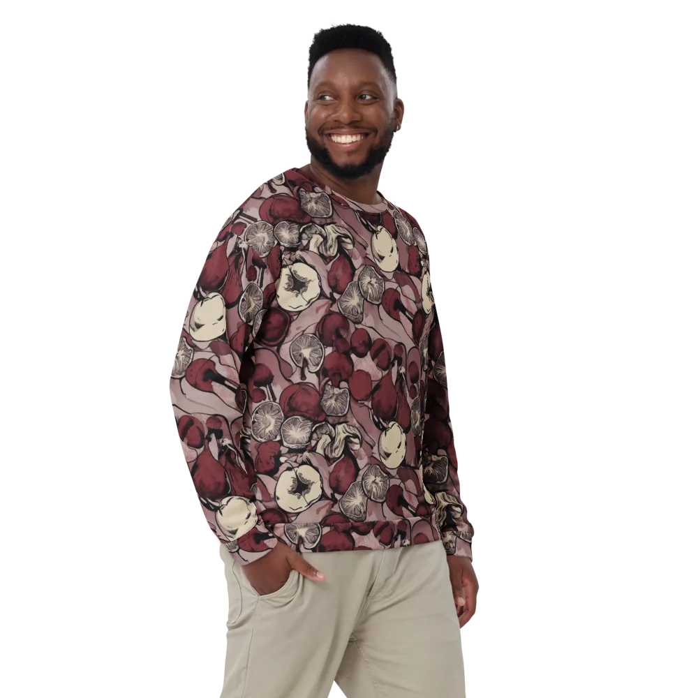 Pomegranate Nocturne on Sweatshirt — Front