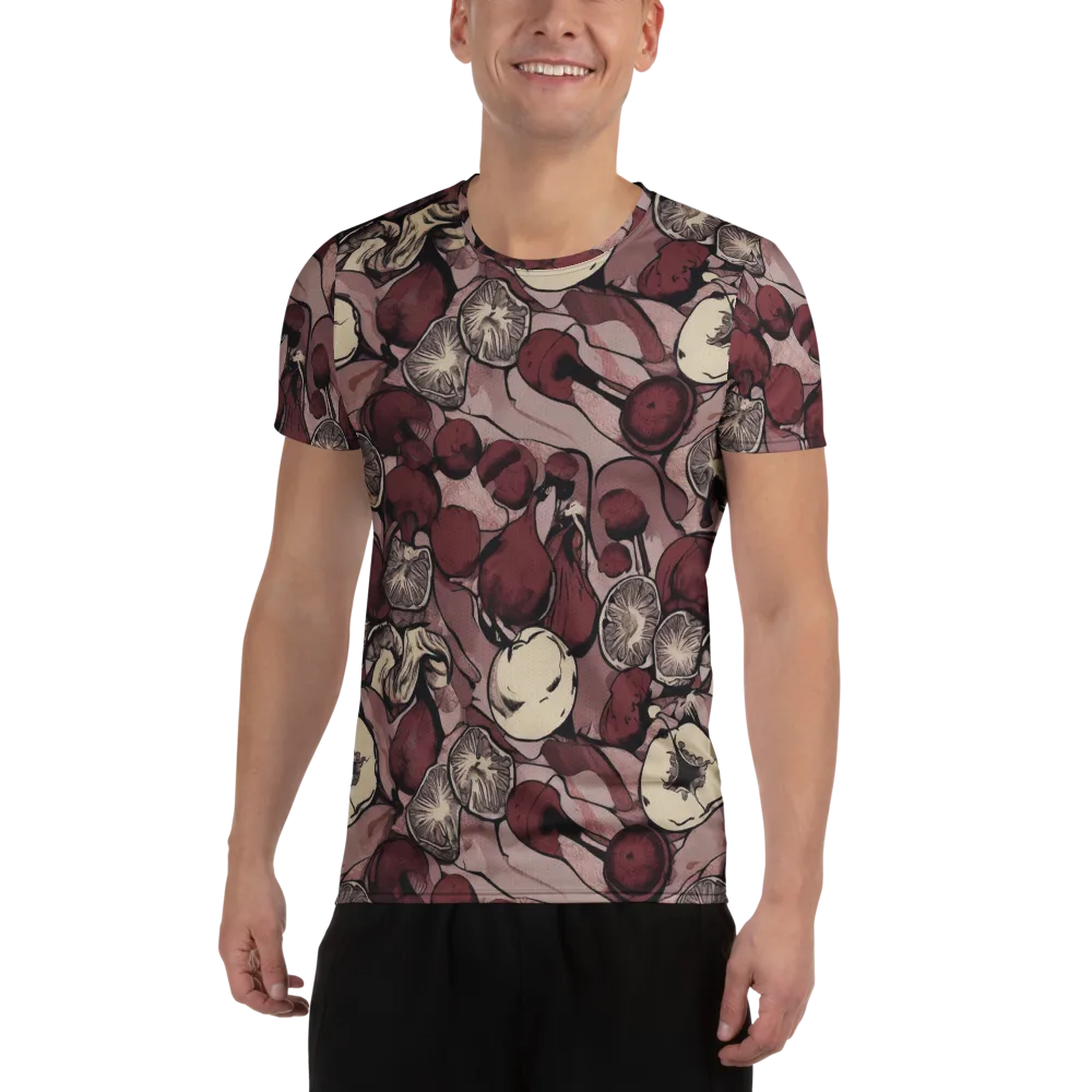 Pomegranate Nocturne on Men's Athletic T-Shirt — Front