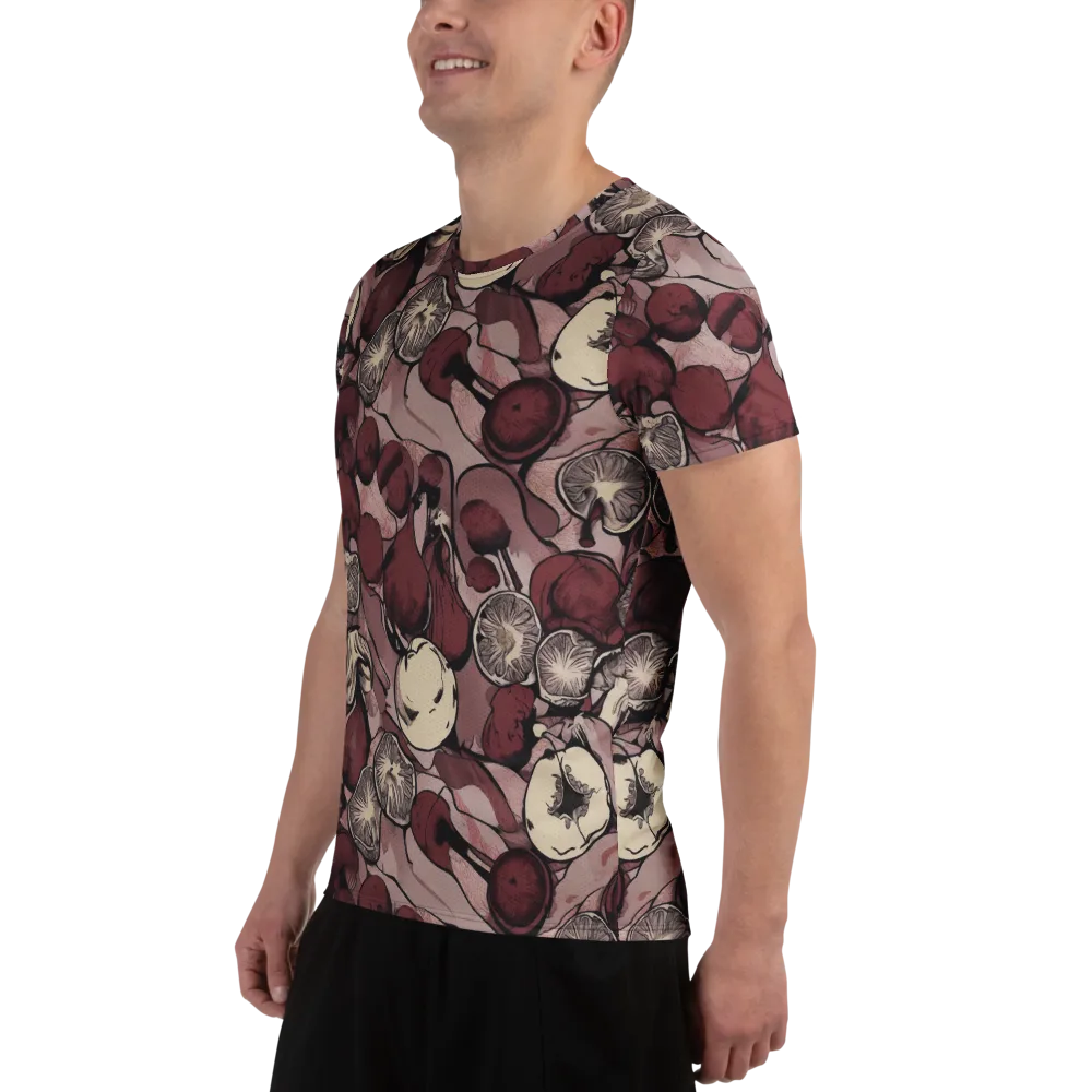 Pomegranate Nocturne on Men's Athletic T-Shirt — Left