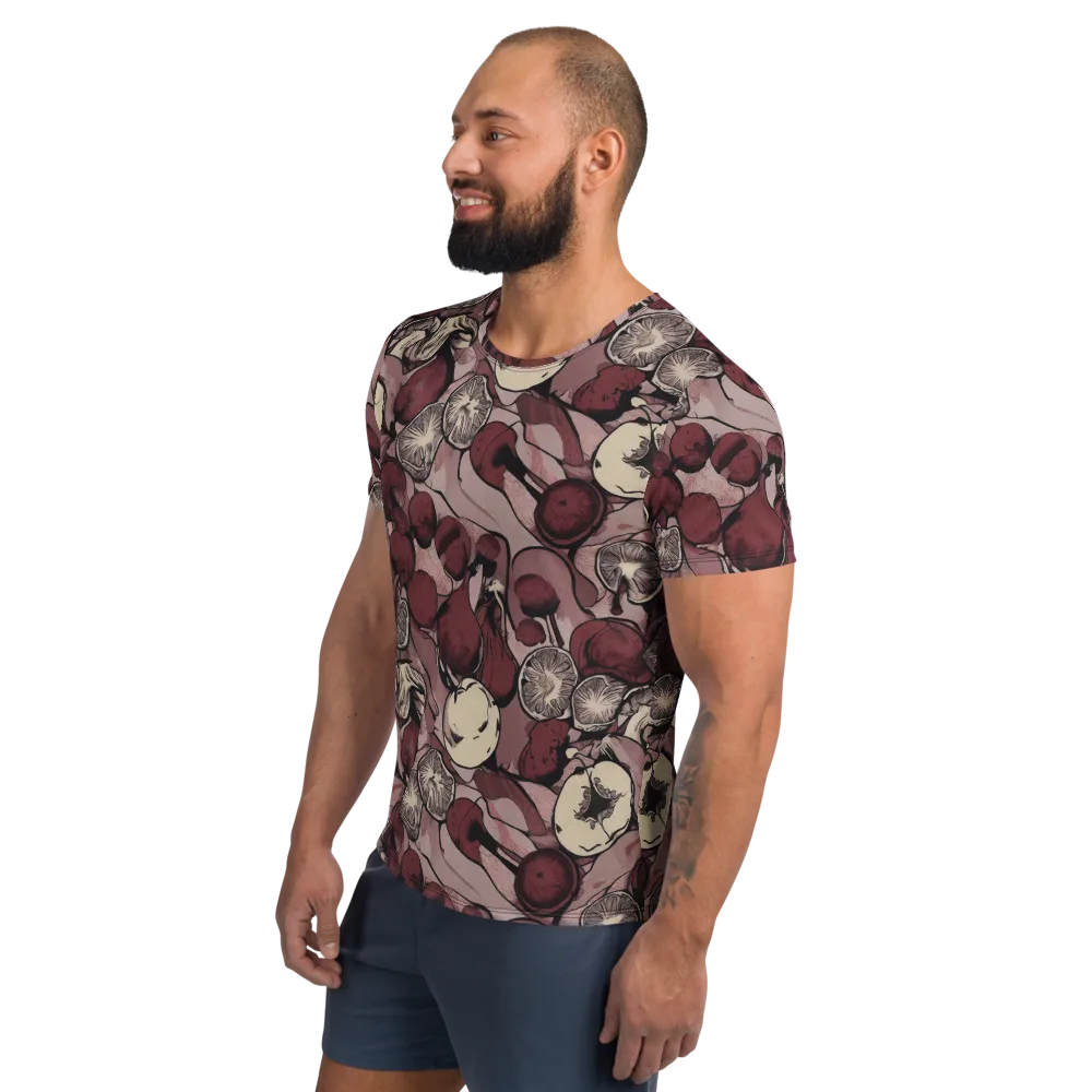 Pomegranate Nocturne on Men's Athletic T-Shirt — Left
