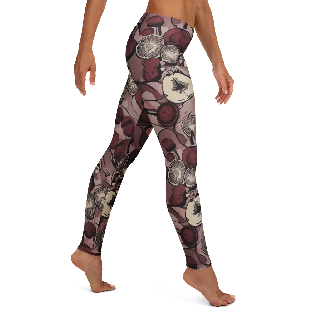 Pomegranate Nocturne on Leggings — Right