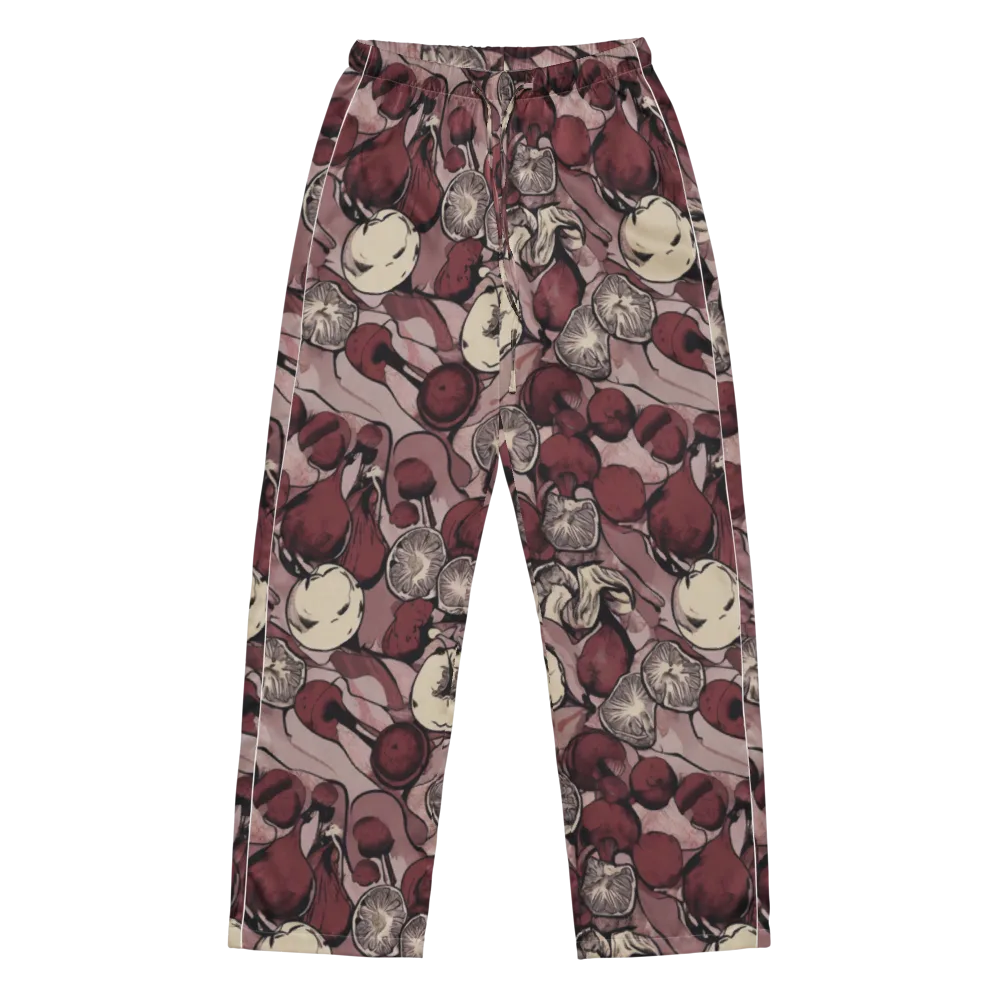 Pomegranate Nocturne on Women's Pajama Pants — Front