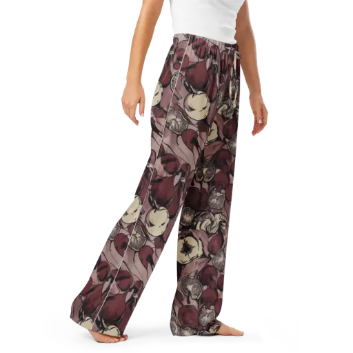 Pomegranate Nocturne on a Women's Pajama Pants