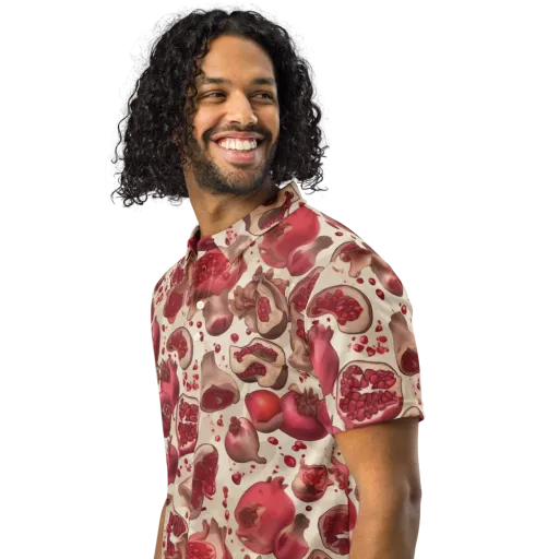 Pomegranate Atelier on a Men's Slim Fit Polo Shirt
