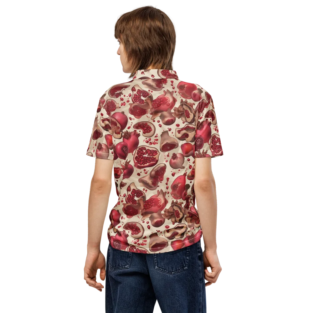 Pomegranate Atelier on Men's Slim Fit Polo Shirt — Back