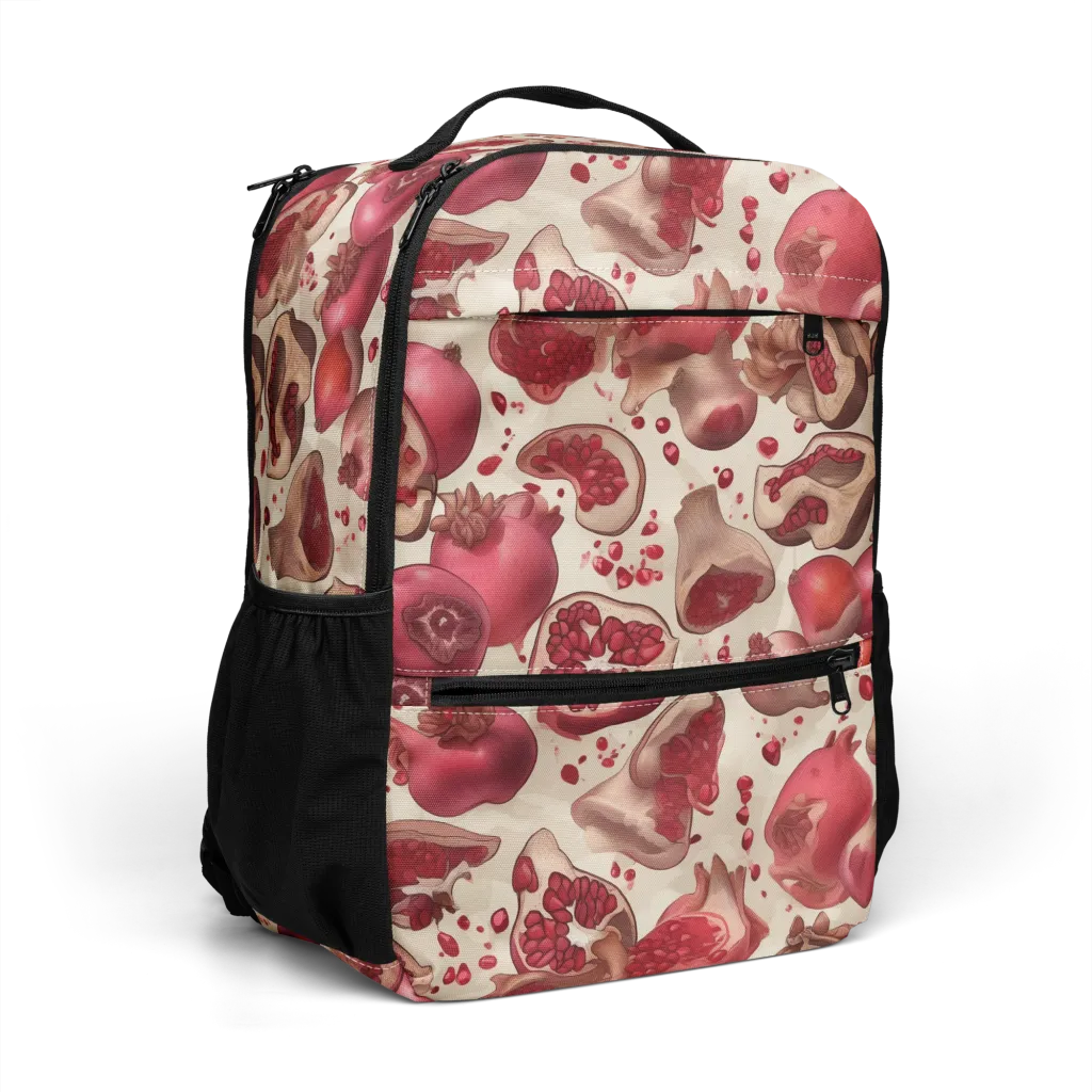 Pomegranate Atelier on Utility Backpack — Right Front