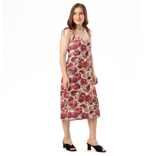 Pomegranate Atelier on a Slip Dress