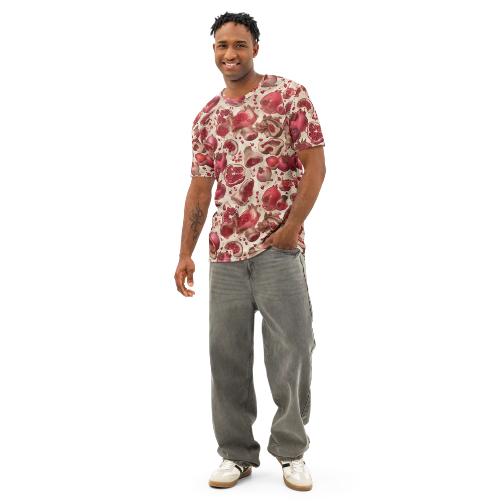 Pomegranate Atelier on Men's Cotton Crew Neck T-Shirt — Front