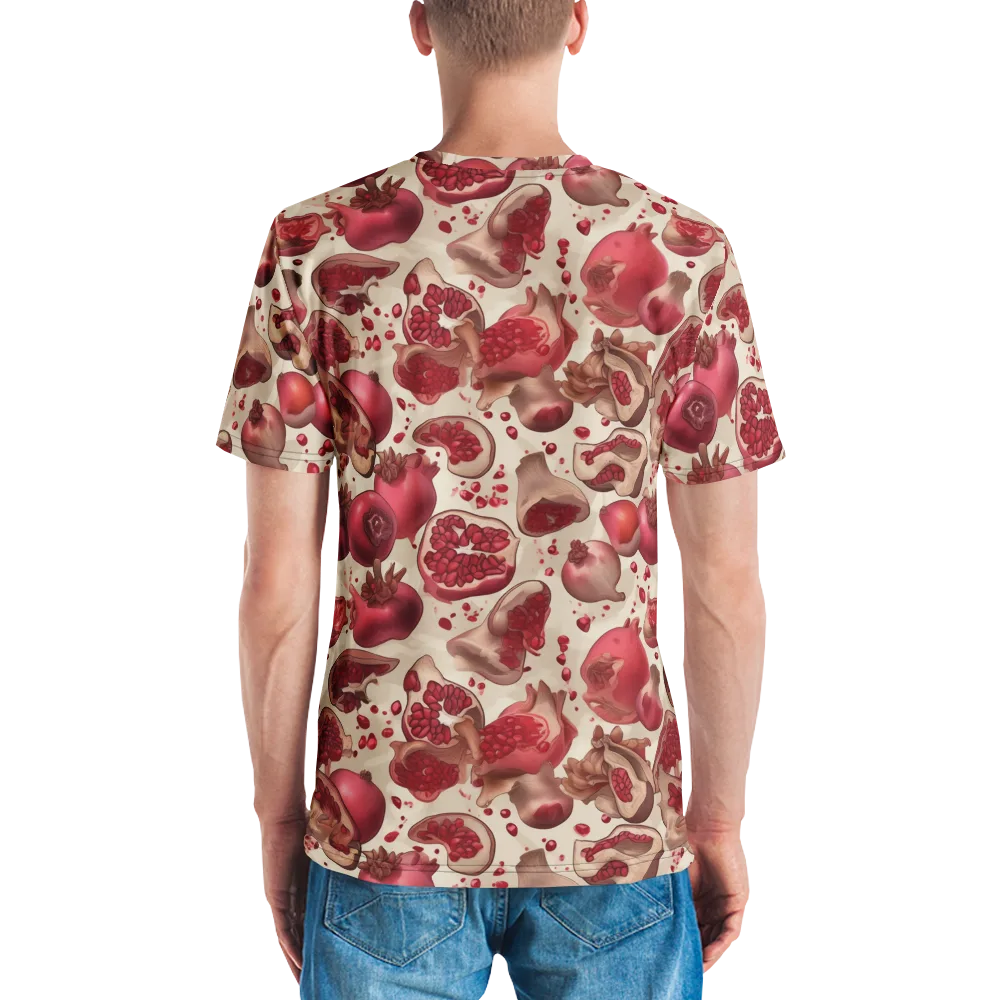 Pomegranate Atelier on Men's Crew Neck T-Shirt — Back