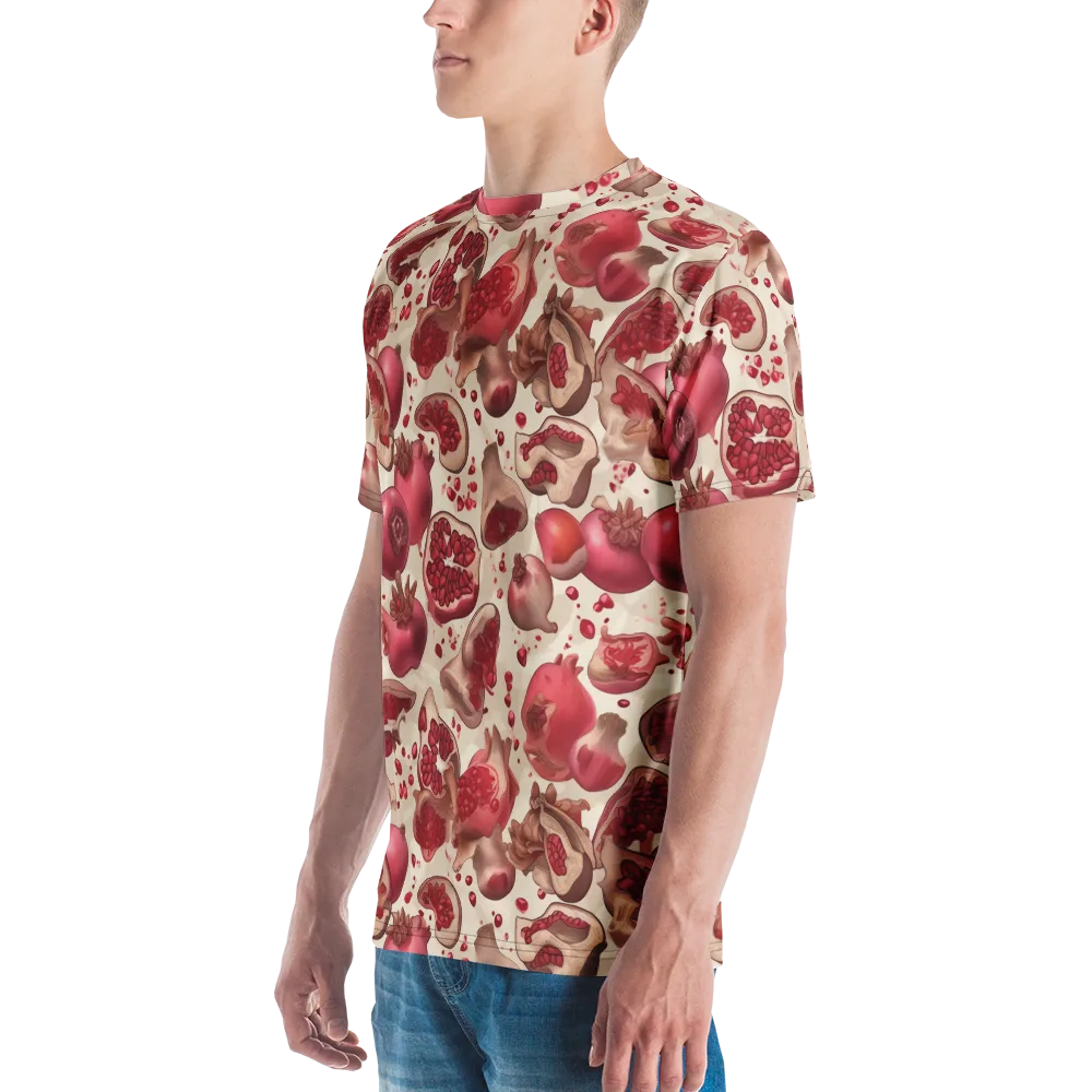 Pomegranate Atelier on Men's Crew Neck T-Shirt — Left