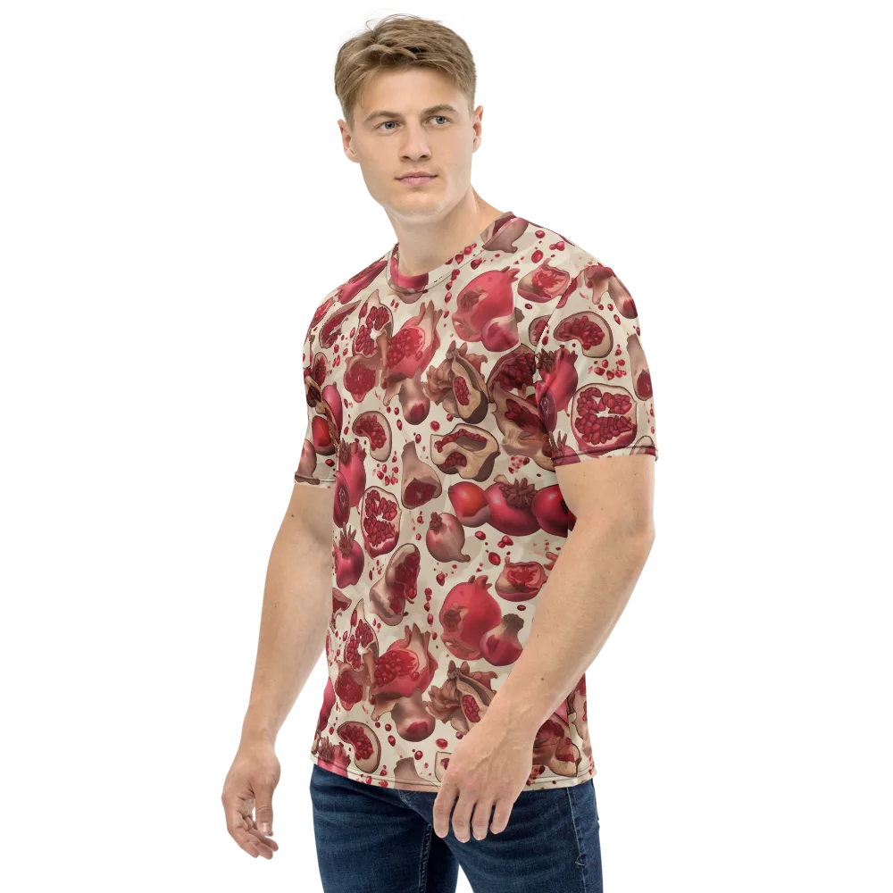 Pomegranate Atelier on Men's Crew Neck T-Shirt — Left