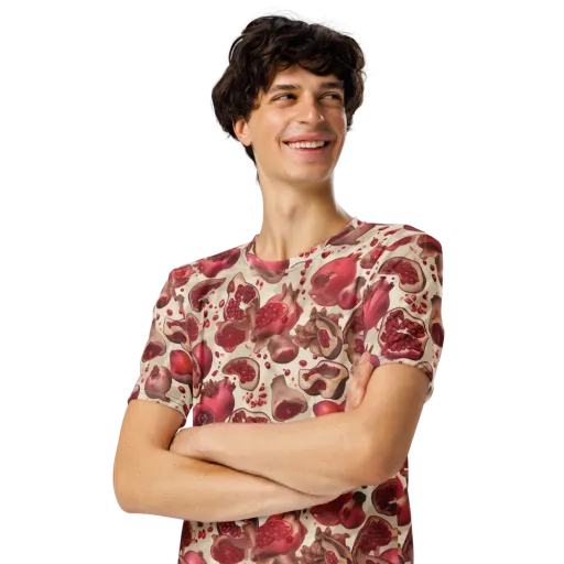 Pomegranate Atelier on a Men's Crew Neck T-Shirt