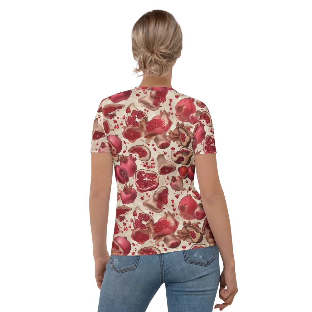 Pomegranate Atelier on Women's Crew Neck T-Shirt — Back