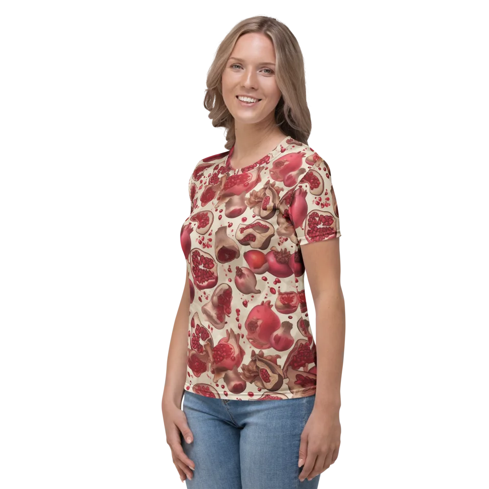 Pomegranate Atelier on Women's Crew Neck T-Shirt — Left