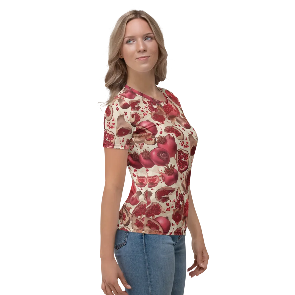 Pomegranate Atelier on Women's Crew Neck T-Shirt — Right
