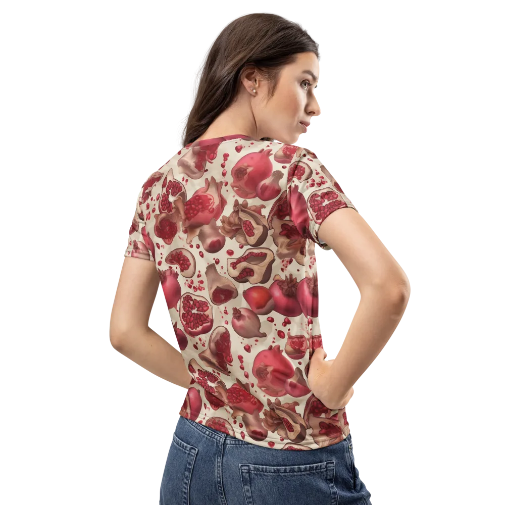 Pomegranate Atelier on Women's Crew Neck T-Shirt — Back