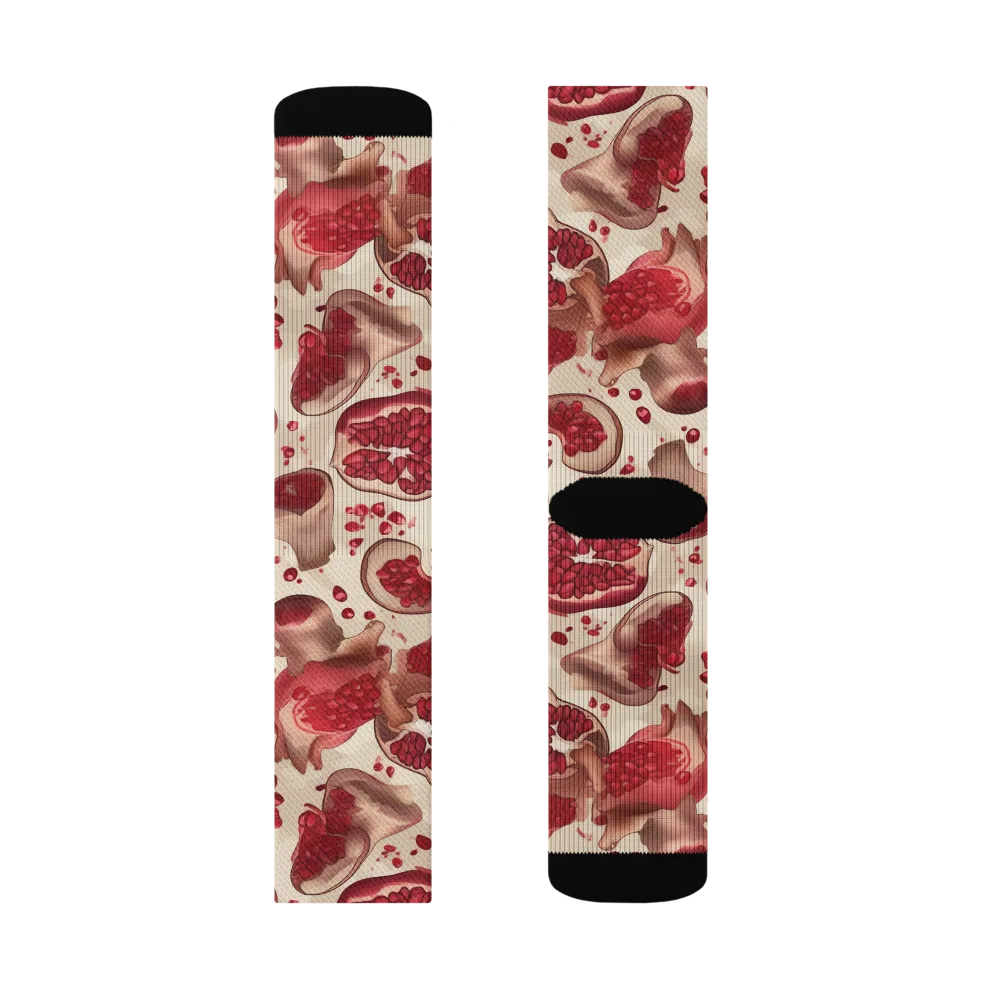 Pomegranate Atelier on Socks — Left Sock