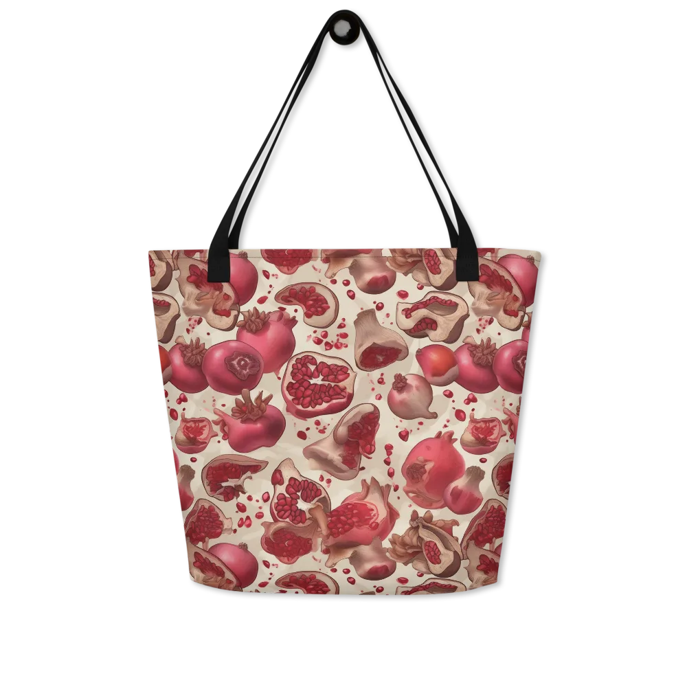 Pomegranate Atelier on Large Tote Bag W/ Pocket — Front