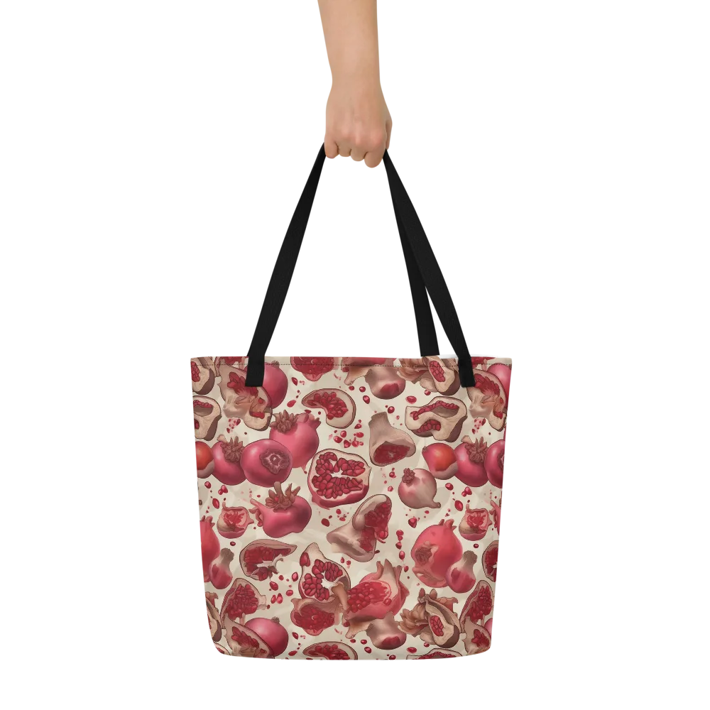 Pomegranate Atelier on Large Tote Bag W/ Pocket — Front