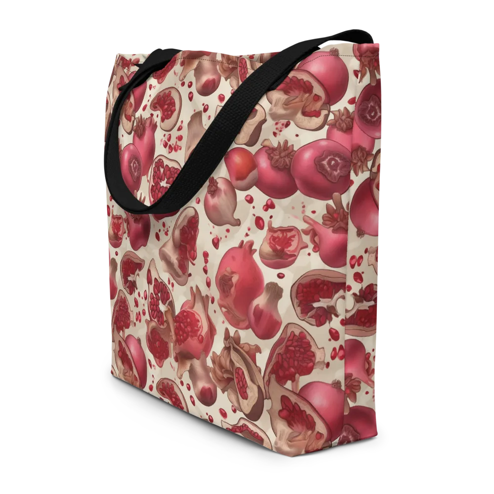 Pomegranate Atelier on Large Tote Bag W/ Pocket — Front