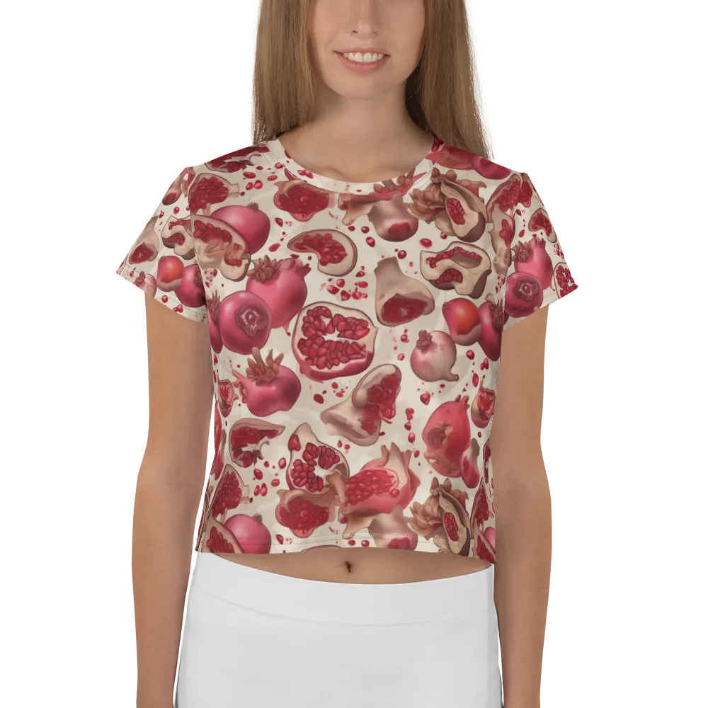 Pomegranate Atelier on Crop Tee — Front