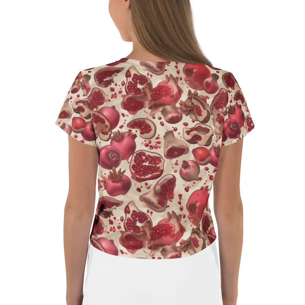 Pomegranate Atelier on Crop Tee — Back