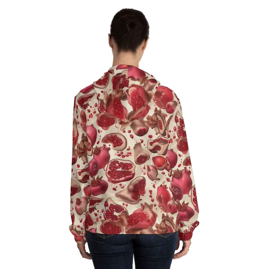 Pomegranate Atelier on Women's Full-Zip Hoodie — Back On Person