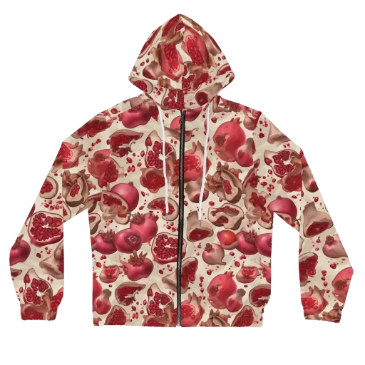Pomegranate Atelier on a Women's Full-Zip Hoodie