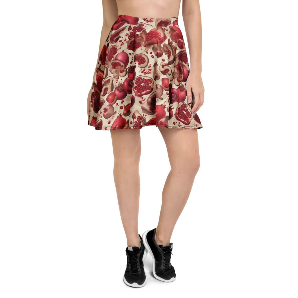 Pomegranate Atelier on Skater Skirt — Front